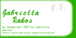 gabriella rakos business card